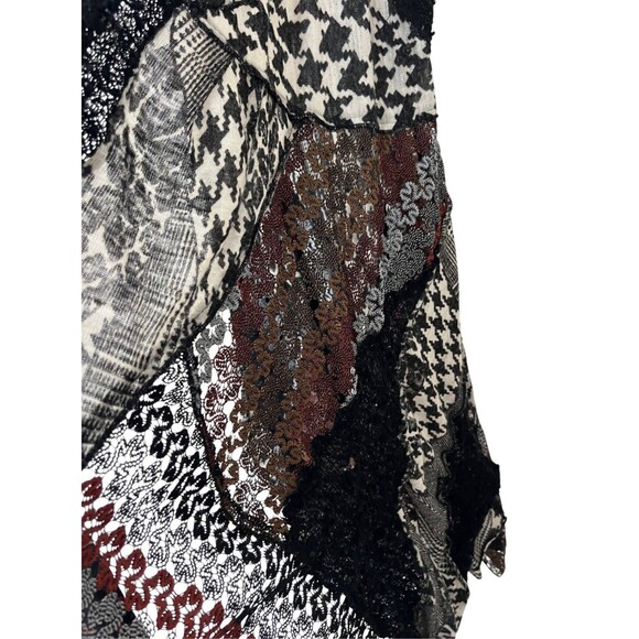 Artsy Boho Kimono Over Piece Mixed Material Witchy Completer Piece Size Large - Picture 11 of 12